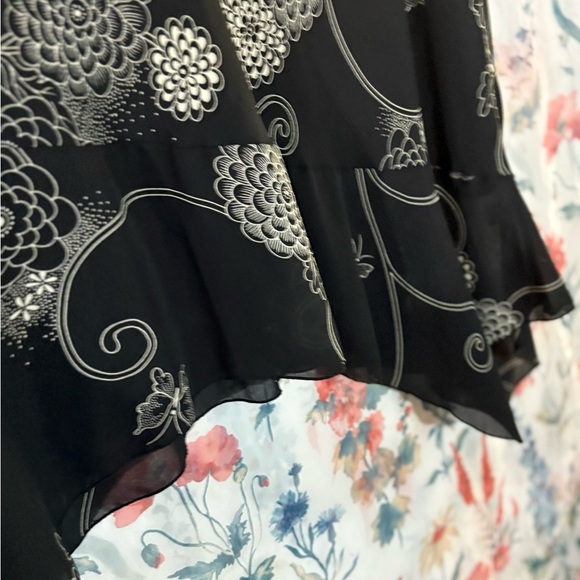 Vintage Elegant Black Floral Skirt - Picture 3 of 7